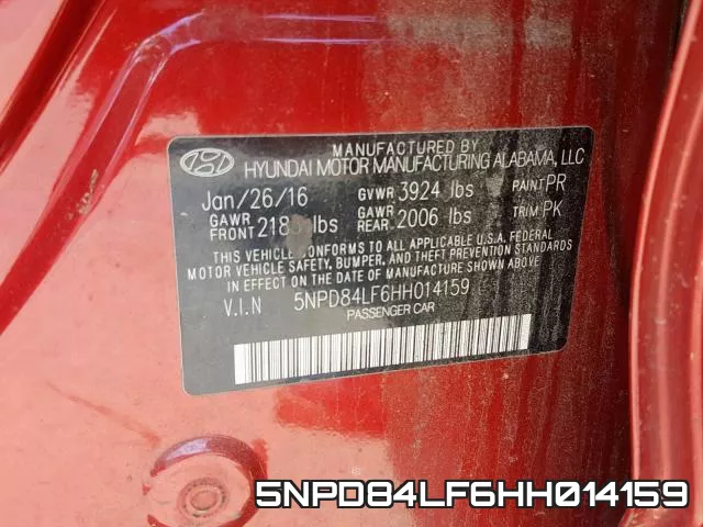 5NPD84LF6HH014159 фото 2