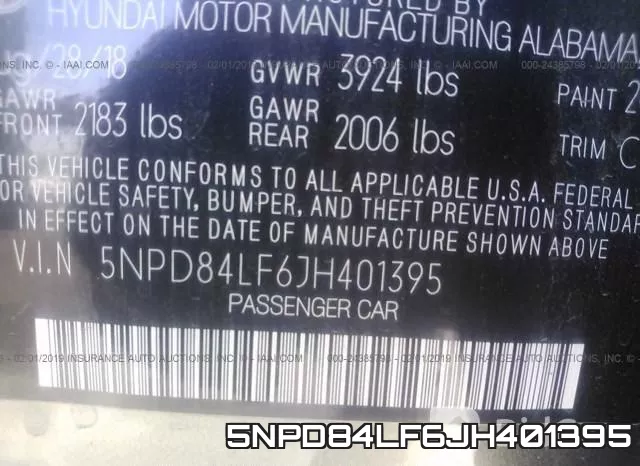5NPD84LF6JH401395 фото 10