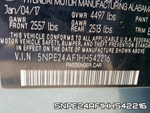 5NPE24AF1HH542216 фото 2