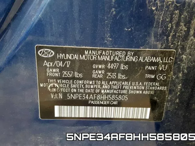 5NPE34AF8HH585805 фото 2