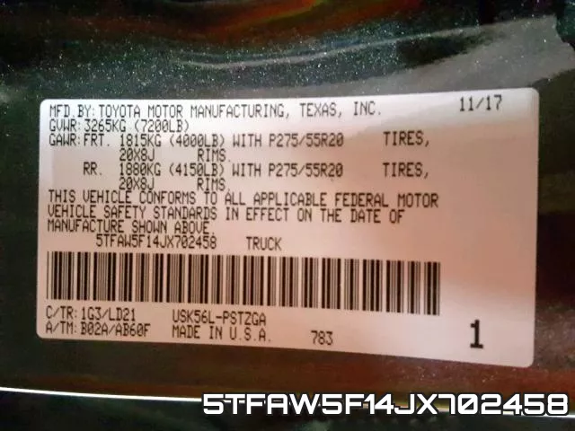5TFAW5F14JX702458 фото 2
