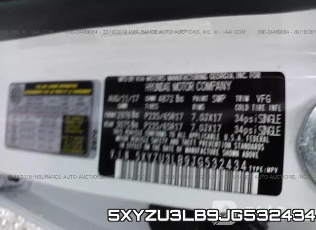 5XYZU3LB9JG532434 фото 10