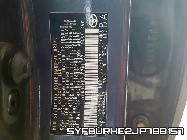 5YFBURHE2JP788157 фото 2