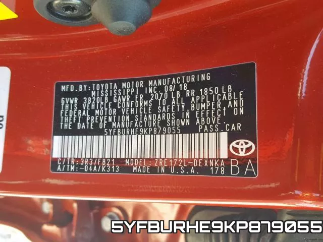 5YFBURHE9KP879055 фото 2