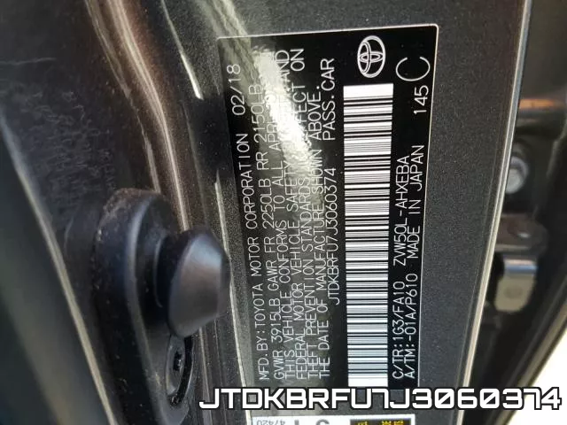 JTDKBRFU7J3060374 фото 2
