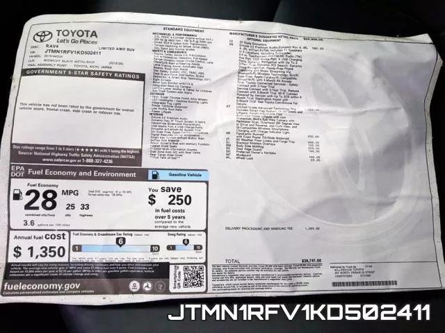 JTMN1RFV1KD502411 фото 2