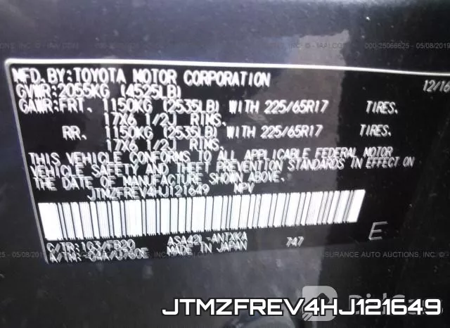 JTMZFREV4HJ121649 фото 10