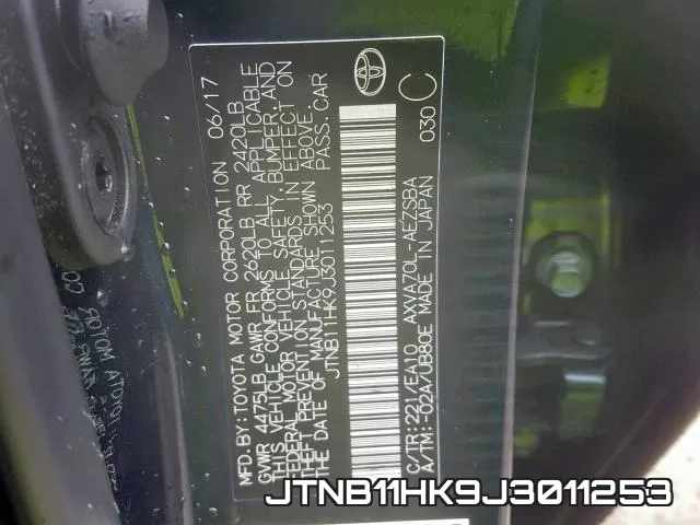 JTNB11HK9J3011253 фото 2