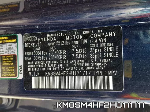 KM8SM4HF2HU171717 фото 2