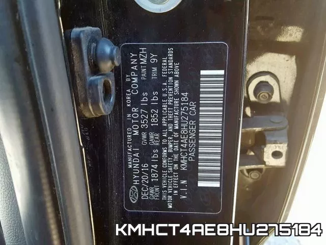 KMHCT4AE8HU275184 фото 2