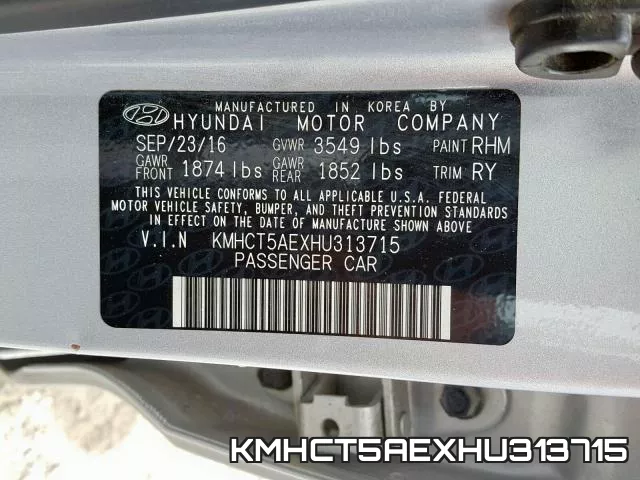KMHCT5AEXHU313715 фото 2
