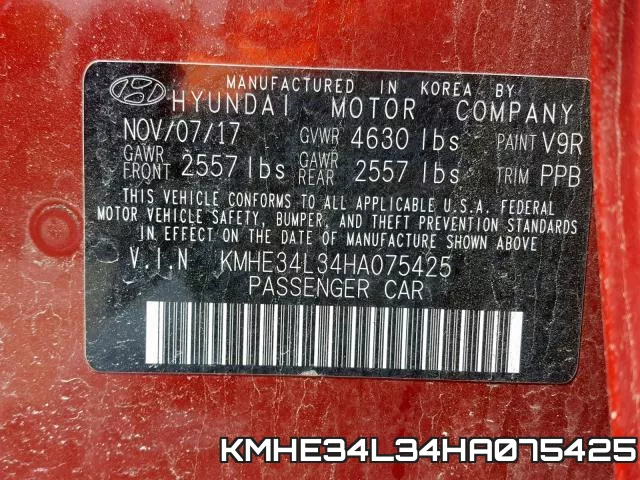 KMHE34L34HA075425 фото 2