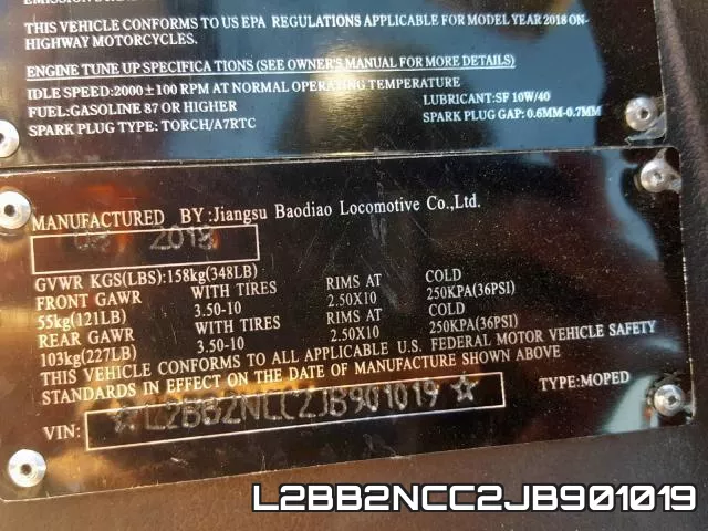 L2BB2NCC2JB901019 фото 2