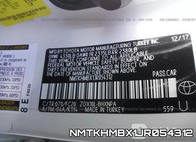 NMTKHMBX1JR054312 фото 10