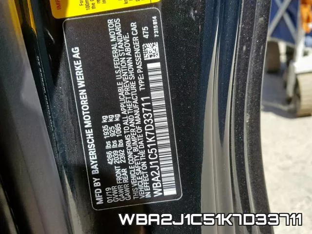 WBA2J1C51K7D33711 фото 2