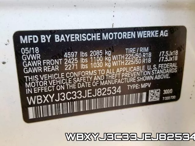 WBXYJ3C33JEJ82534 фото 2