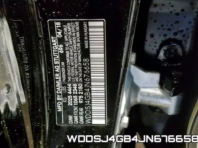 WDDSJ4GB4JN676658 фото 2