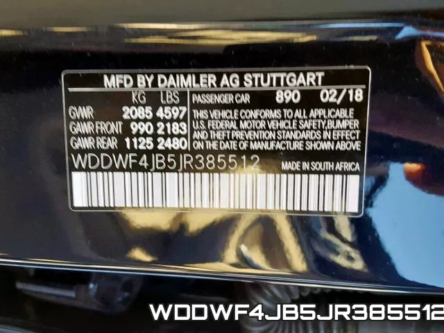 WDDWF4JB5JR385512 фото 2