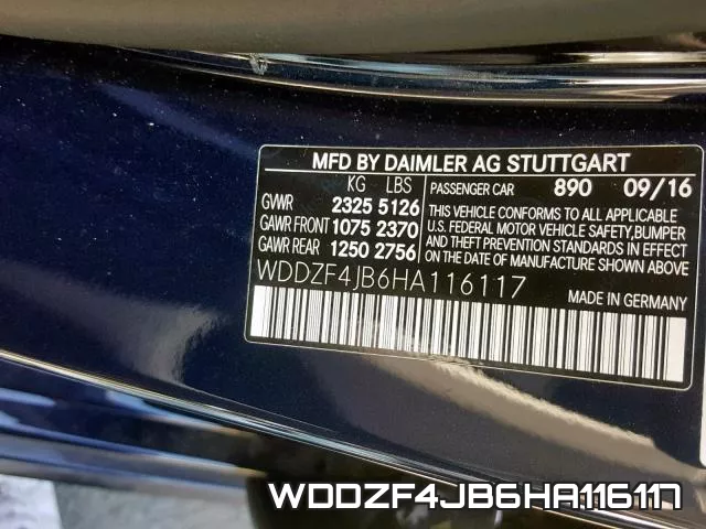 WDDZF4JB6HA116117 фото 2