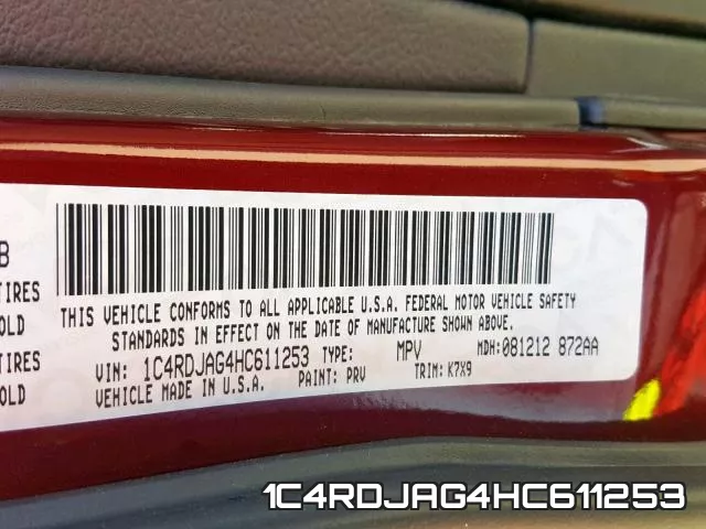 1C4RDJAG4HC611253 фото 2