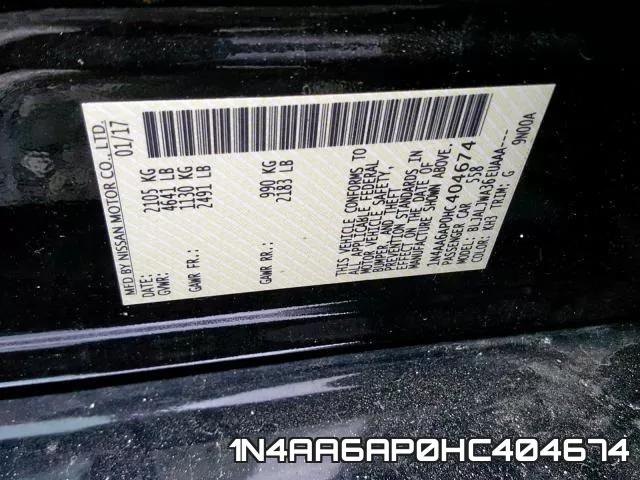 1N4AA6AP0HC404674 фото 2