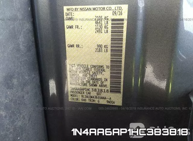 1N4AA6AP1HC383818 фото 10