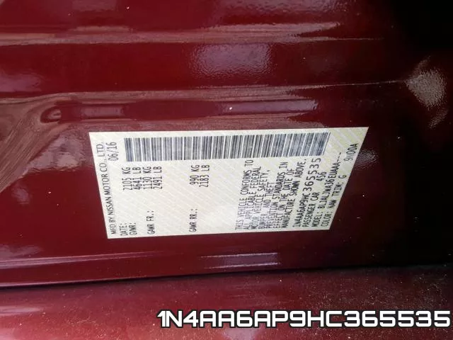 1N4AA6AP9HC365535 фото 2