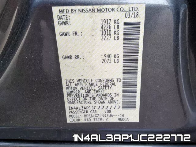1N4AL3AP1JC222772 фото 2