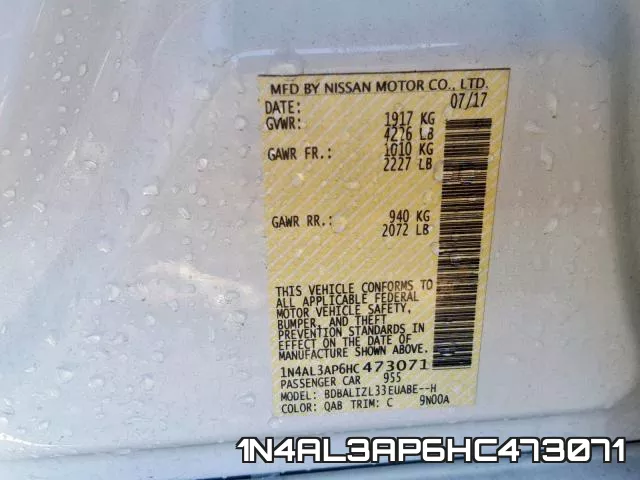 1N4AL3AP6HC473071 фото 2