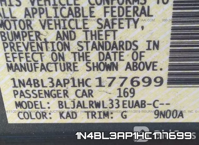 1N4BL3AP1HC177699 фото 10