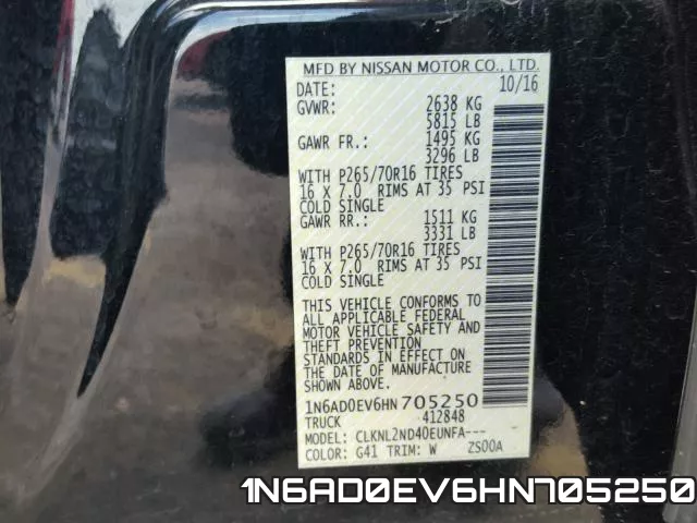 1N6AD0EV6HN705250 фото 2
