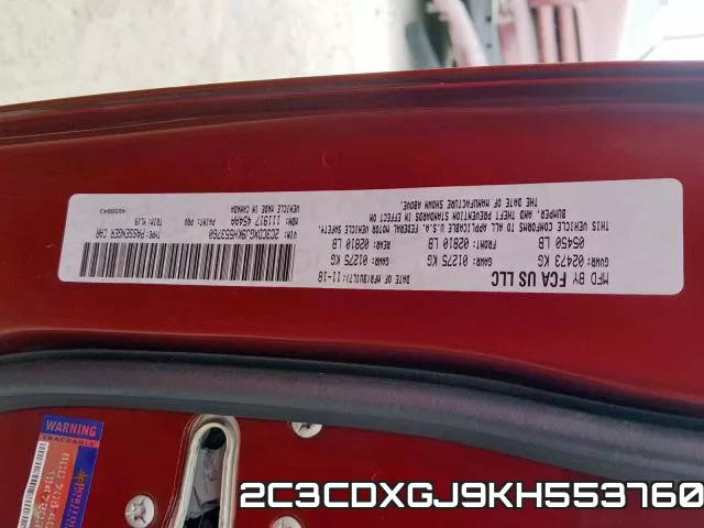 2C3CDXGJ9KH553760 фото 2
