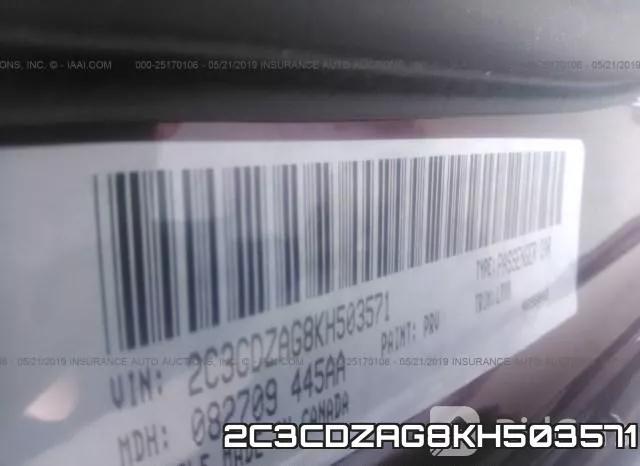 2C3CDZAG8KH503571 фото 10