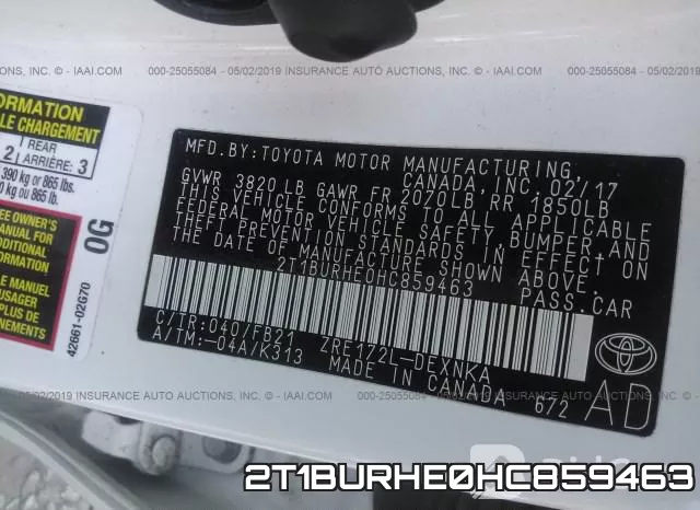 2T1BURHE0HC859463 фото 10