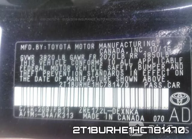 2T1BURHE1HC781470 фото 10