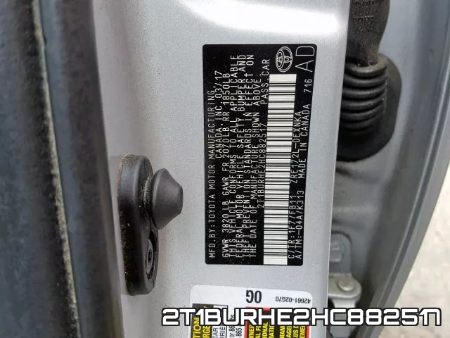 2T1BURHE2HC882517 фото 2