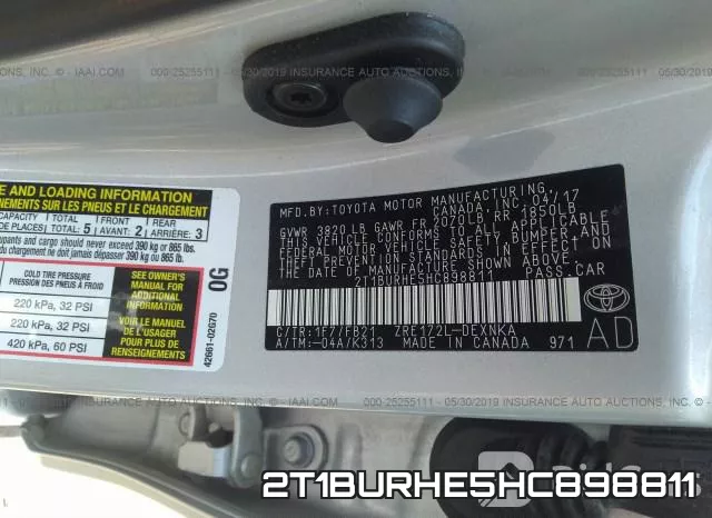 2T1BURHE5HC898811 фото 10