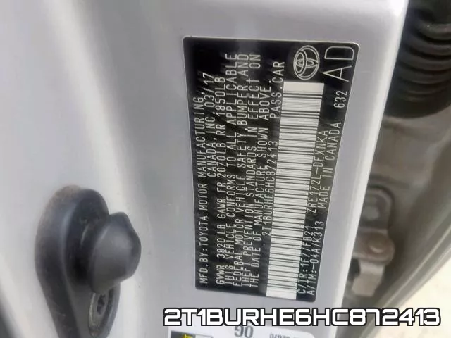 2T1BURHE6HC872413 фото 2