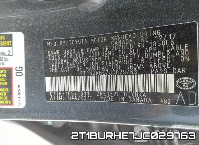 2T1BURHE7JC029763 фото 10