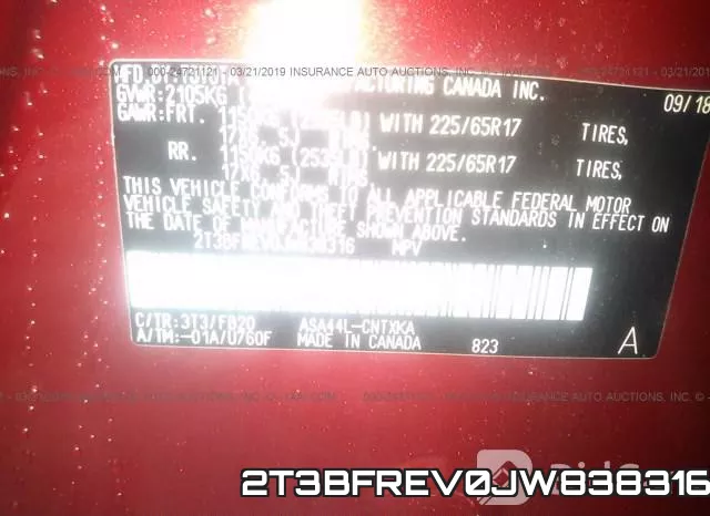 2T3BFREV0JW838316 фото 10