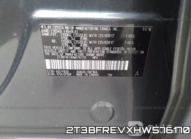 2T3BFREVXHW576170 фото 10