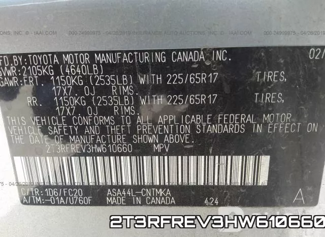 2T3RFREV3HW610660 фото 10