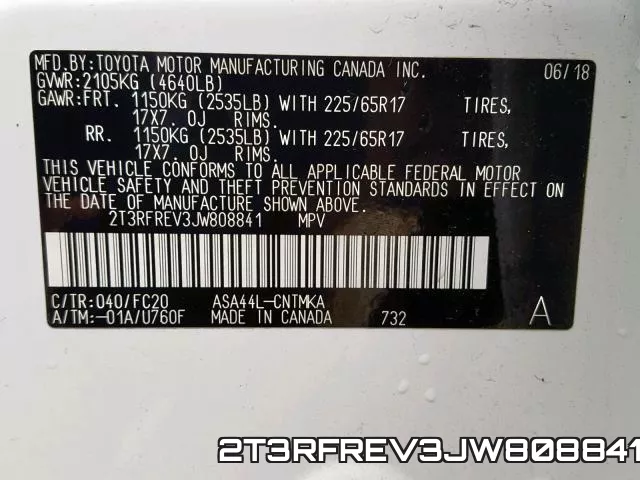 2T3RFREV3JW808841 фото 2