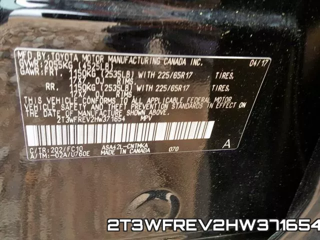 2T3WFREV2HW371654 фото 2
