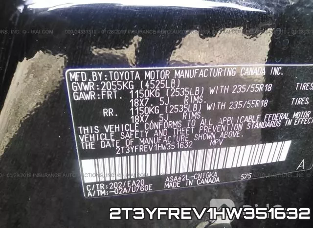 2T3YFREV1HW351632 фото 10