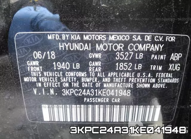 3KPC24A31KE041948 фото 10