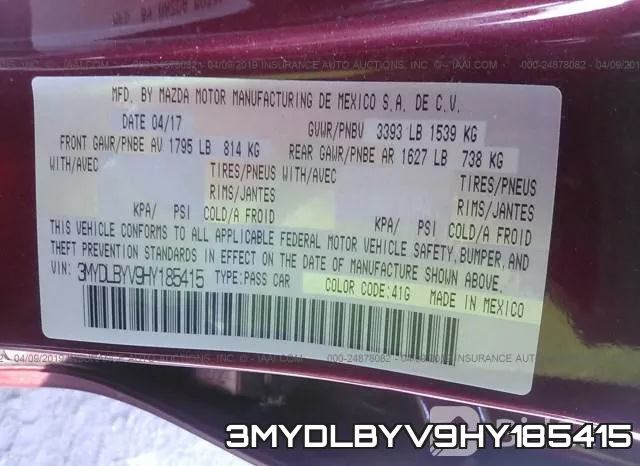 3MYDLBYV9HY185415 фото 10