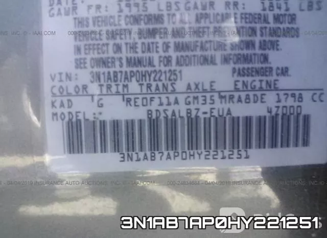 3N1AB7AP0HY221251 фото 10
