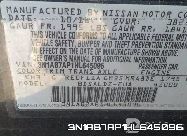3N1AB7AP1HL645096 фото 10