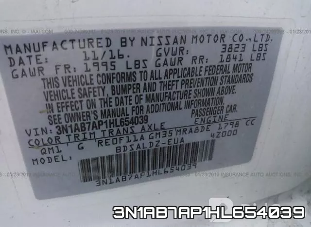 3N1AB7AP1HL654039 фото 10